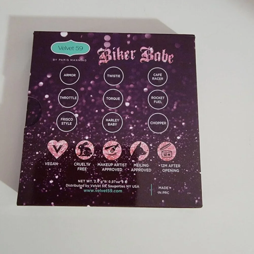 Paris Manning Velvet 59 Biker Babe Eyeshadow Contour Palette Perfect Gift